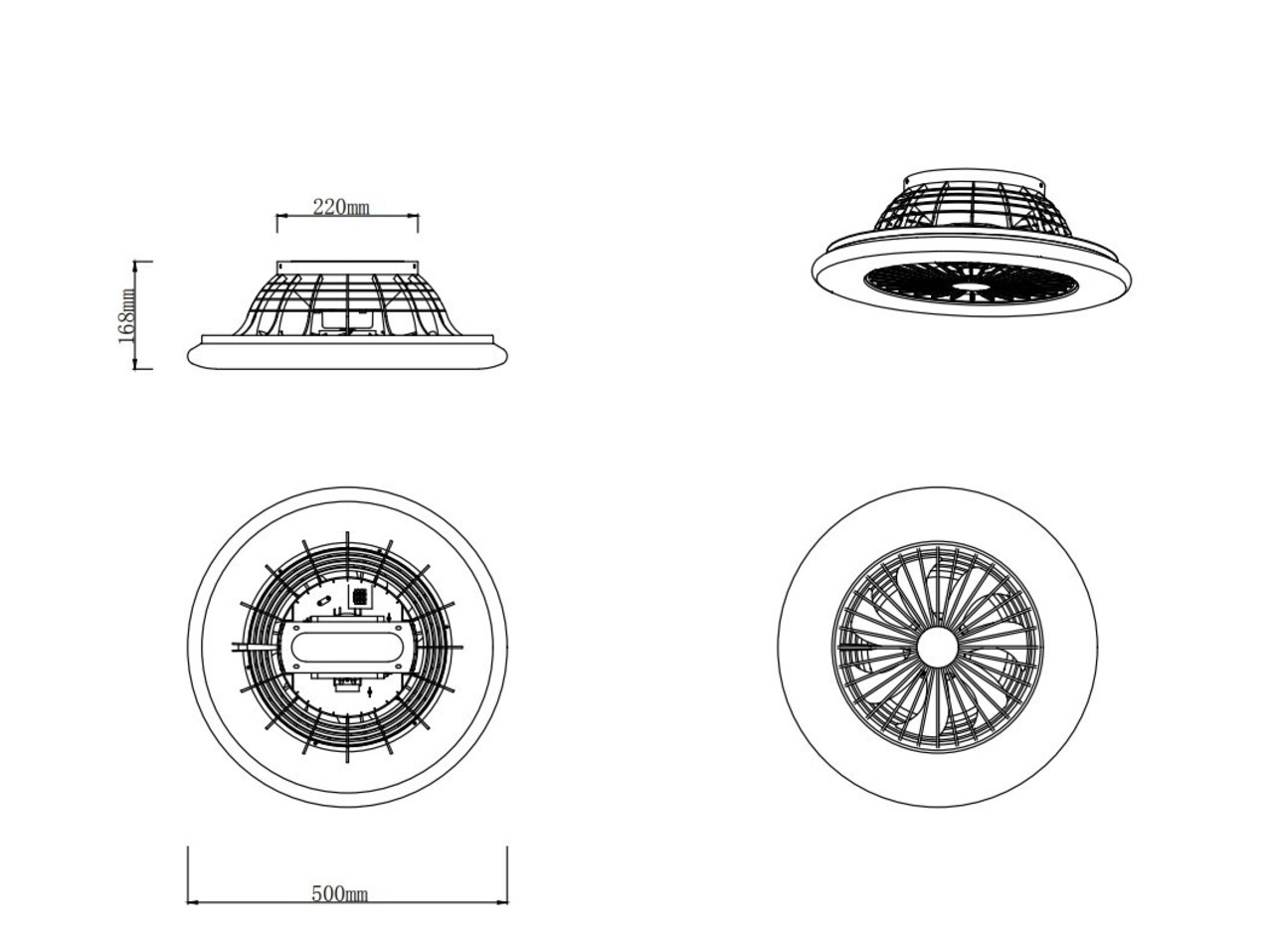 Trio Leuchten Deckenventilator Stralsund Ø 50 cm schwarz Trio Leuchten Deckenventilator Stralsund Ø 50 cm schwarz