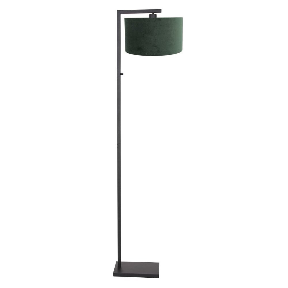 Steinhauer Stehleuchte Stang H 160 cm grüner Schirm - schwarz Steinhauer Stehleuchte Stang H 160 cm grüner Schirm - schwarz