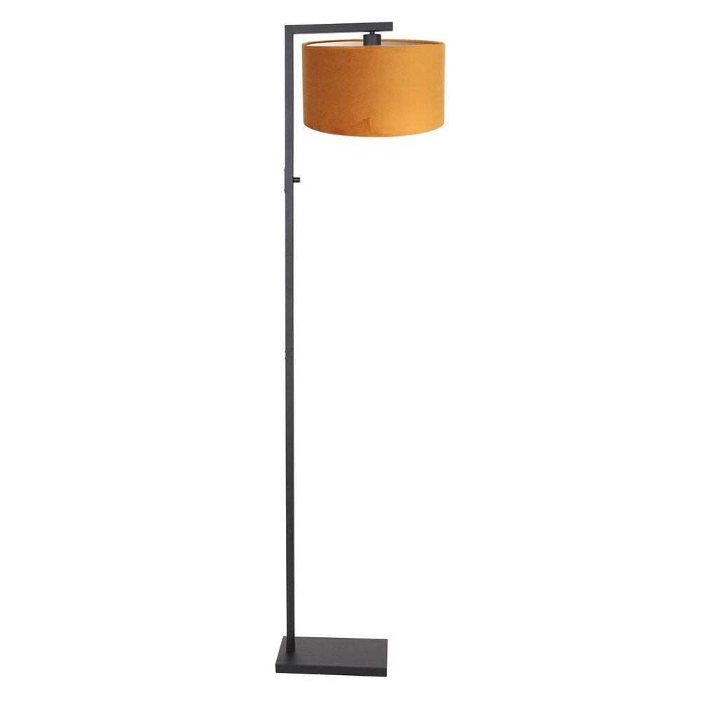 Steinhauer Stehleuchte Stang H 160 cm ockerfarbener Schirm - schwarz Steinhauer Stehleuchte Stang H 160 cm ockerfarbener Schirm - schwarz