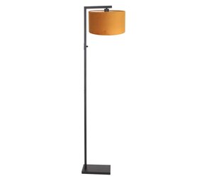 Steinhauer Stehleuchte Stang H 160 cm ockerfarbener Schirm - schwarz Steinhauer Stehleuchte Stang H 160 cm ockerfarbener Schirm - schwarz