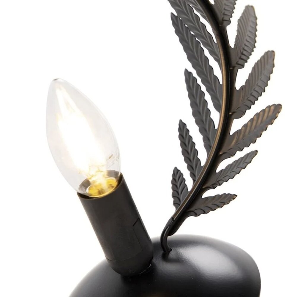 Ylumen Tischleuchte Palm 1 Blatt H 24 cm schwarz Ylumen Tischleuchte Palm 1 Blatt H 24 cm schwarz