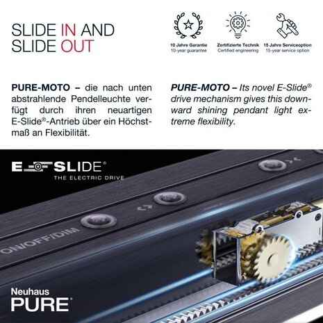 Neuhaus PURE Hängeleuchte e-Slide L 120-200 cm dunkelgrau Neuhaus PURE Hängeleuchte e-Slide L 120-200 cm dunkelgrau