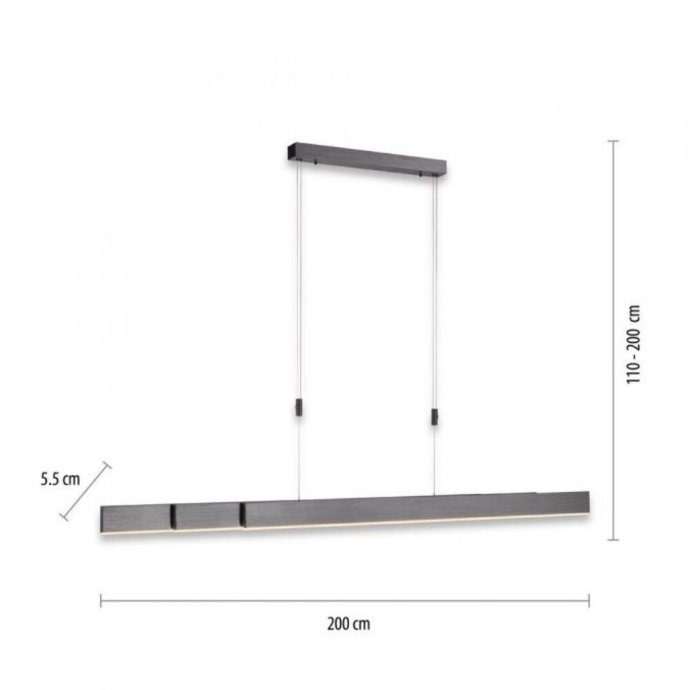 Neuhaus PURE Hängeleuchte e-Slide L 120-200 cm dunkelgrau Neuhaus PURE Hängeleuchte e-Slide L 120-200 cm dunkelgrau