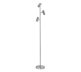 Highlight Stehleuchte Burgos 3-Licht H 160 cm Chrom matt