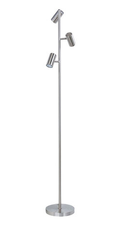 Highlight Stehleuchte Burgos 3-Licht H 160 cm Chrom matt Highlight Stehleuchte Burgos 3-Licht H 160 cm Chrom matt