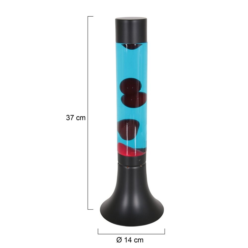 Mexlite Tischlampe Lava H 37 cm rot schwarz Mexlite Tischlampe Lava H 37 cm rot schwarz