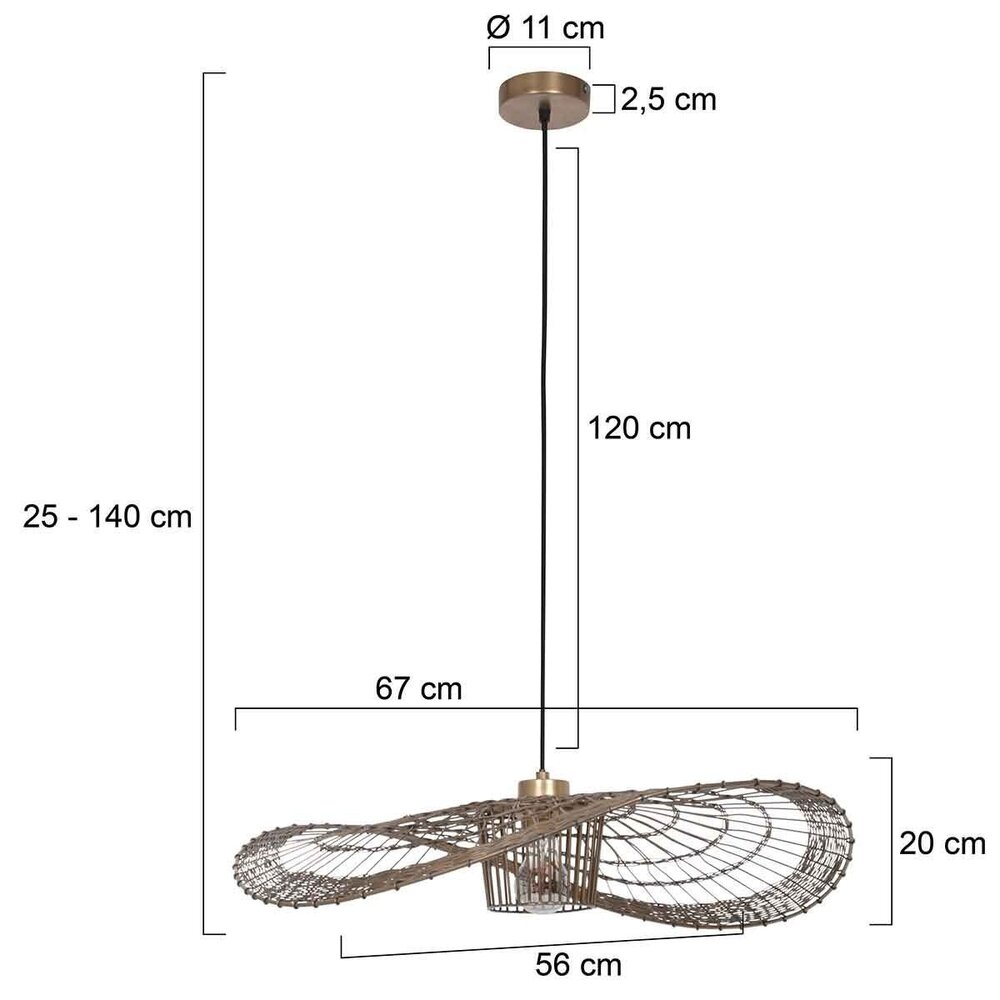Steinhauer Hängeleuchte Chapeau L 67 x B 56 cm Bronze Steinhauer Hängeleuchte Chapeau L 67 x B 56 cm Bronze