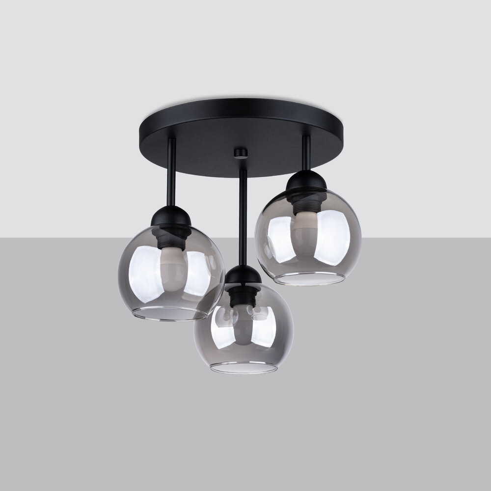 Sollux Deckenleuchte Alino 3-Licht Ø 30 cm schwarz Sollux Deckenleuchte Alino 3-Licht Ø 30 cm schwarz