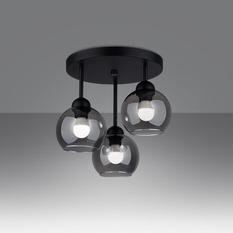 Sollux Deckenleuchte Alino 3-Licht Ø 30 cm schwarz Sollux Deckenleuchte Alino 3-Licht Ø 30 cm schwarz