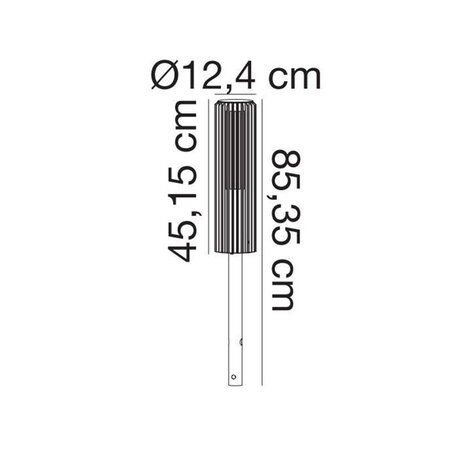 Nordlux Außenleuchte Aludra Mast H 45 cm Aluminium