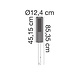 Nordlux Außenleuchte Aludra Mast H 45 cm Aluminium