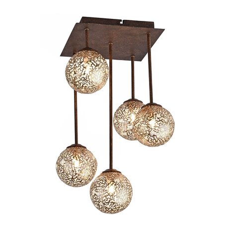 Paul Neuhaus Deckenleuchte Greta 5 Licht B 27 cm braun