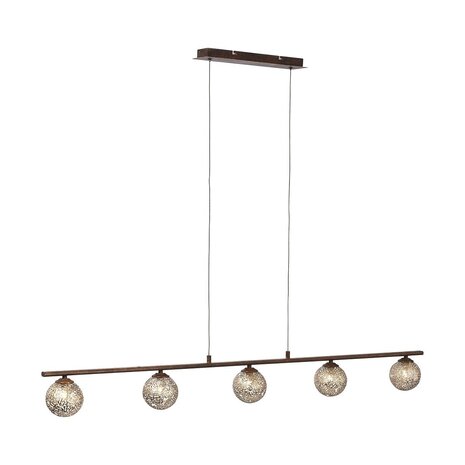 Paul Neuhaus Hängeleuchte Greta 5 Licht L 132 cm braun Paul Neuhaus Hängeleuchte Greta 5 Licht L 132 cm braun
