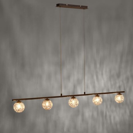 Paul Neuhaus Hängeleuchte Greta 5 Licht L 132 cm braun Paul Neuhaus Hängeleuchte Greta 5 Licht L 132 cm braun