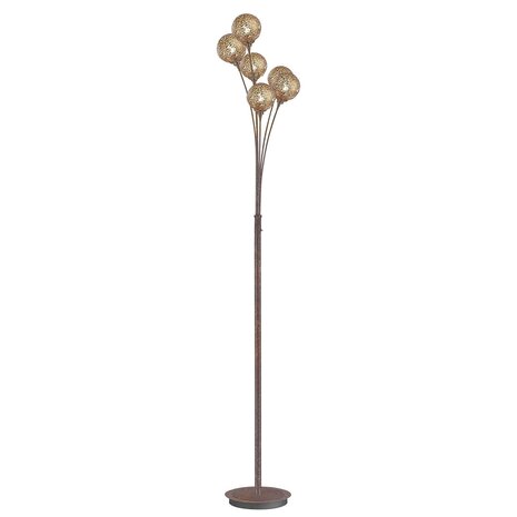 Paul Neuhaus Stehleuchte Greta 6 Licht H 181 cm braun