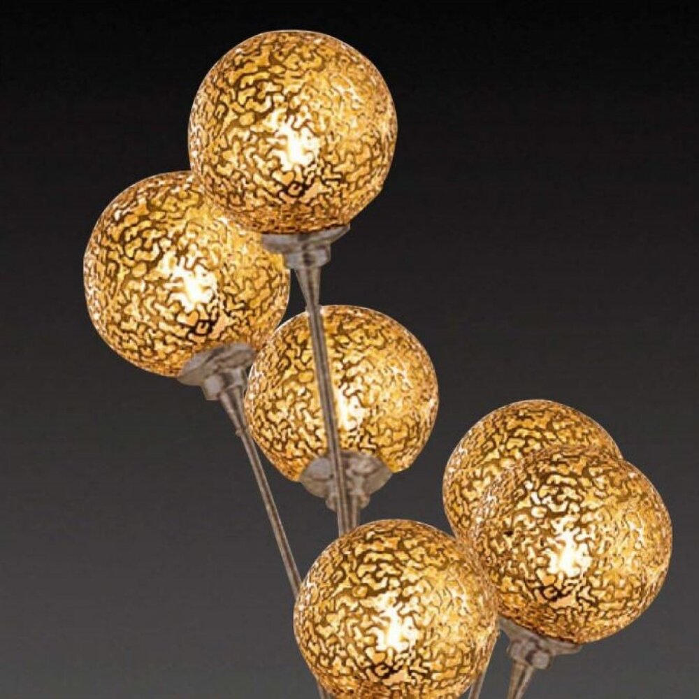 Paul Neuhaus Stehleuchte Greta 6 Licht H 181 cm braun