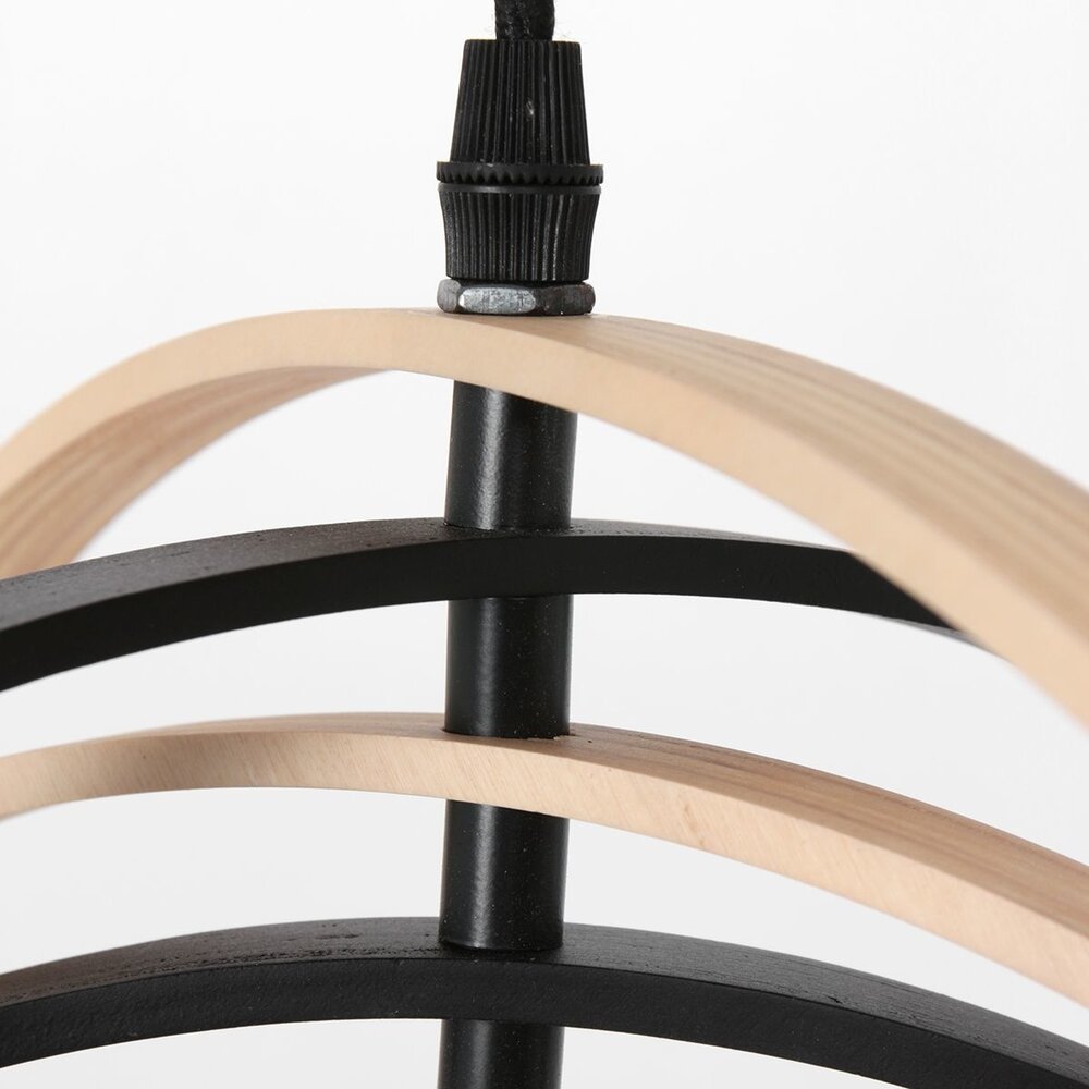 Anne Light & home Hängeleuchte Muoversi Ø 45 cm Holz schwarz Anne Light & home Hängeleuchte Muoversi Ø 45 cm Holz schwarz