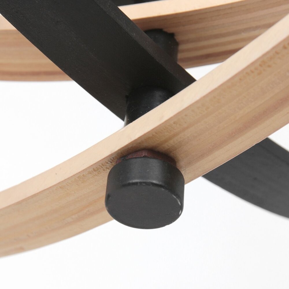 Anne Light & home Hängeleuchte Muoversi Ø 45 cm Holz schwarz Anne Light & home Hängeleuchte Muoversi Ø 45 cm Holz schwarz