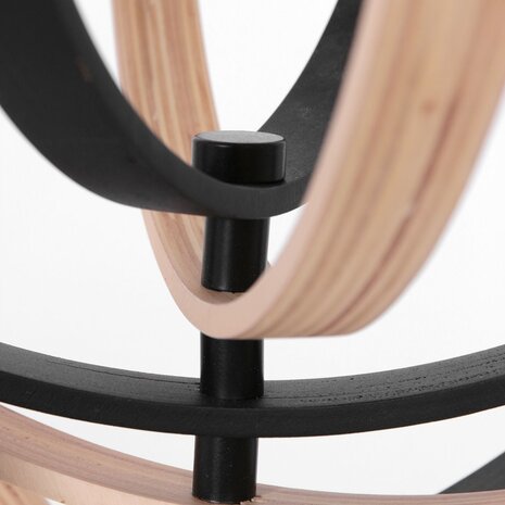 Anne Light & home Hängeleuchte Muoversi Ø 45 cm Holz schwarz Anne Light & home Hängeleuchte Muoversi Ø 45 cm Holz schwarz