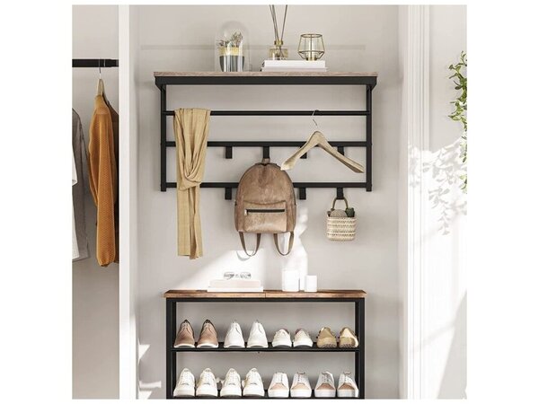 Ylumen Kleiderständer Wesly B 80 cm H 42 cm Grau Schwarz Ylumen Kleiderständer Wesly B 80 cm H 42 cm Grau Schwarz