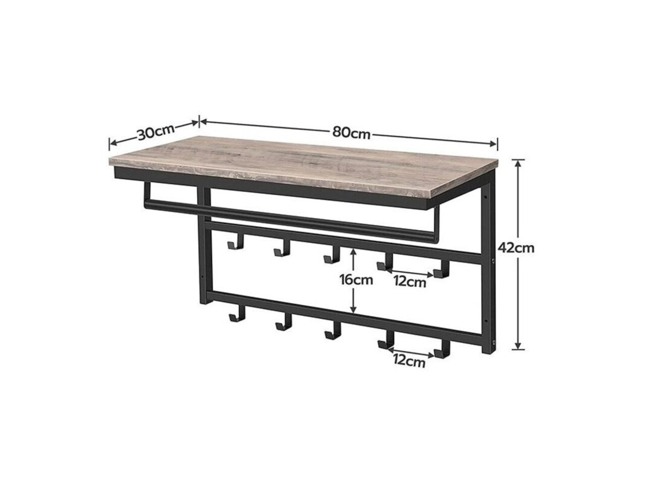 Ylumen Kleiderständer Wesly B 80 cm H 42 cm Grau Schwarz Ylumen Kleiderständer Wesly B 80 cm H 42 cm Grau Schwarz