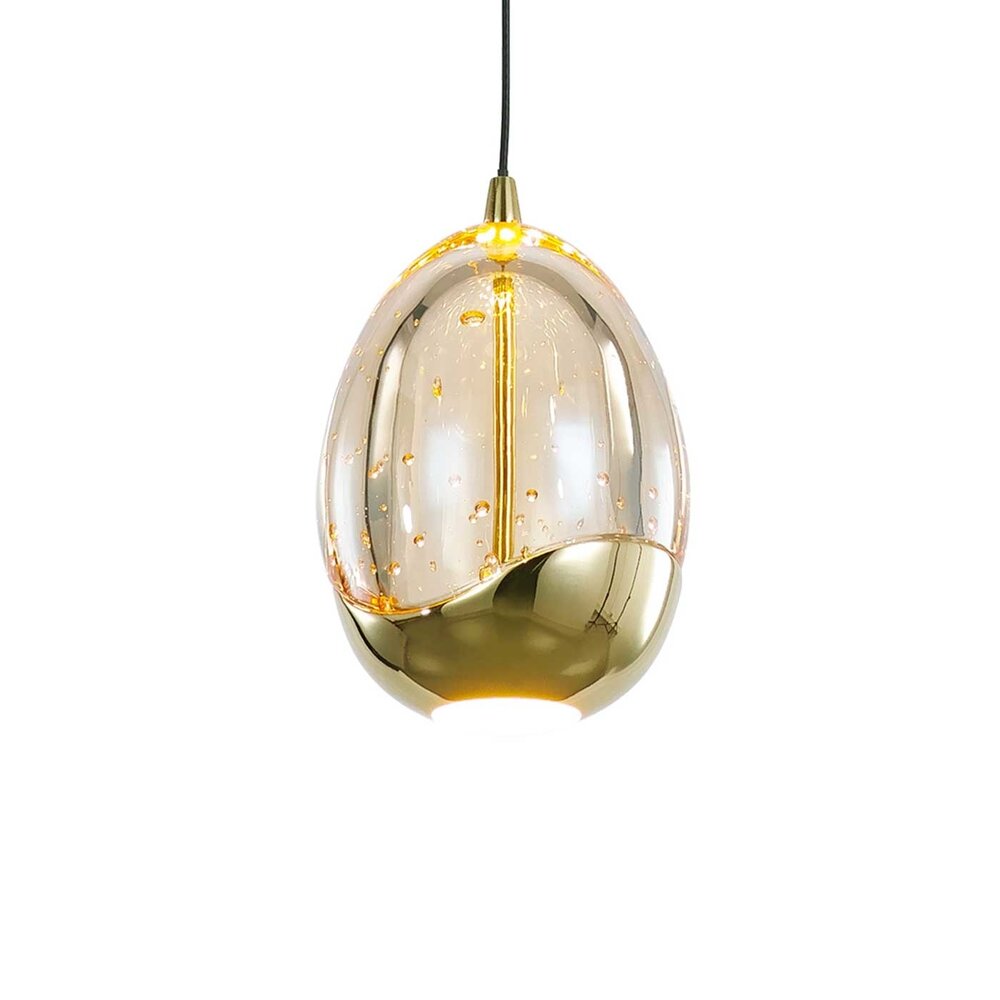 Highlight Hängeleuchte Golden Egg 1 Licht bernstein-schwarz Highlight Hängeleuchte Golden Egg 1 Licht bernstein-schwarz