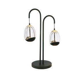Highlight Clear Egg Tischleuchte 2 Leuchten H 48 cm klar-schwarz Highlight Clear Egg Tischleuchte 2 Leuchten H 48 cm klar-schwarz
