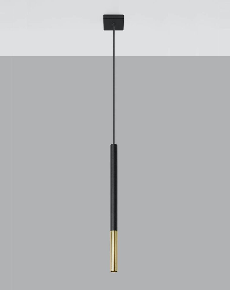 Sollux Hängeleuchte Mozaica 1 Licht gold schwarz