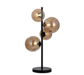 Freelight Tischleuchte Calcio 4 Licht H 60 cm exkl. 4x G9 LED Braunglas schwarz Freelight Tischleuchte Calcio 4 Licht H 60 cm exkl. 4x G9 LED Braunglas schwarz