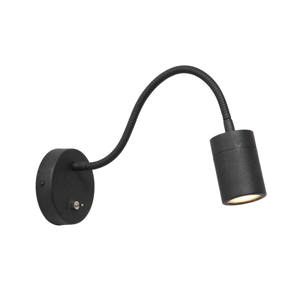 Steinhauer Wandleuchte Upround inkl. GU10 LED schwarz Steinhauer Wandleuchte Upround inkl. GU10 LED schwarz