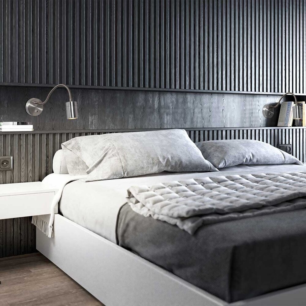 Steinhauer Wandleuchte Upround inkl. GU10 LED mattchrom Steinhauer Wandleuchte Upround inkl. GU10 LED mattchrom