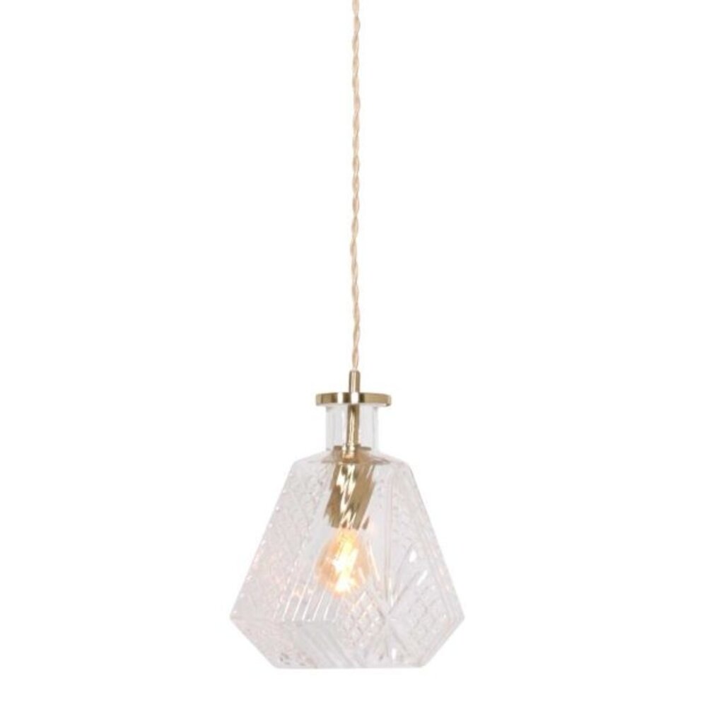 Mexlite Hängeleuchte Grazio Glas Ø 18 cm matt gold Mexlite Hängeleuchte Grazio Glas Ø 18 cm matt gold