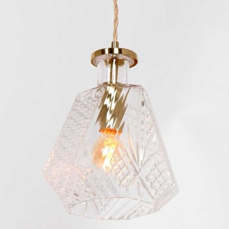 Mexlite Hängeleuchte Grazio Glas Ø 18 cm matt gold Mexlite Hängeleuchte Grazio Glas Ø 18 cm matt gold