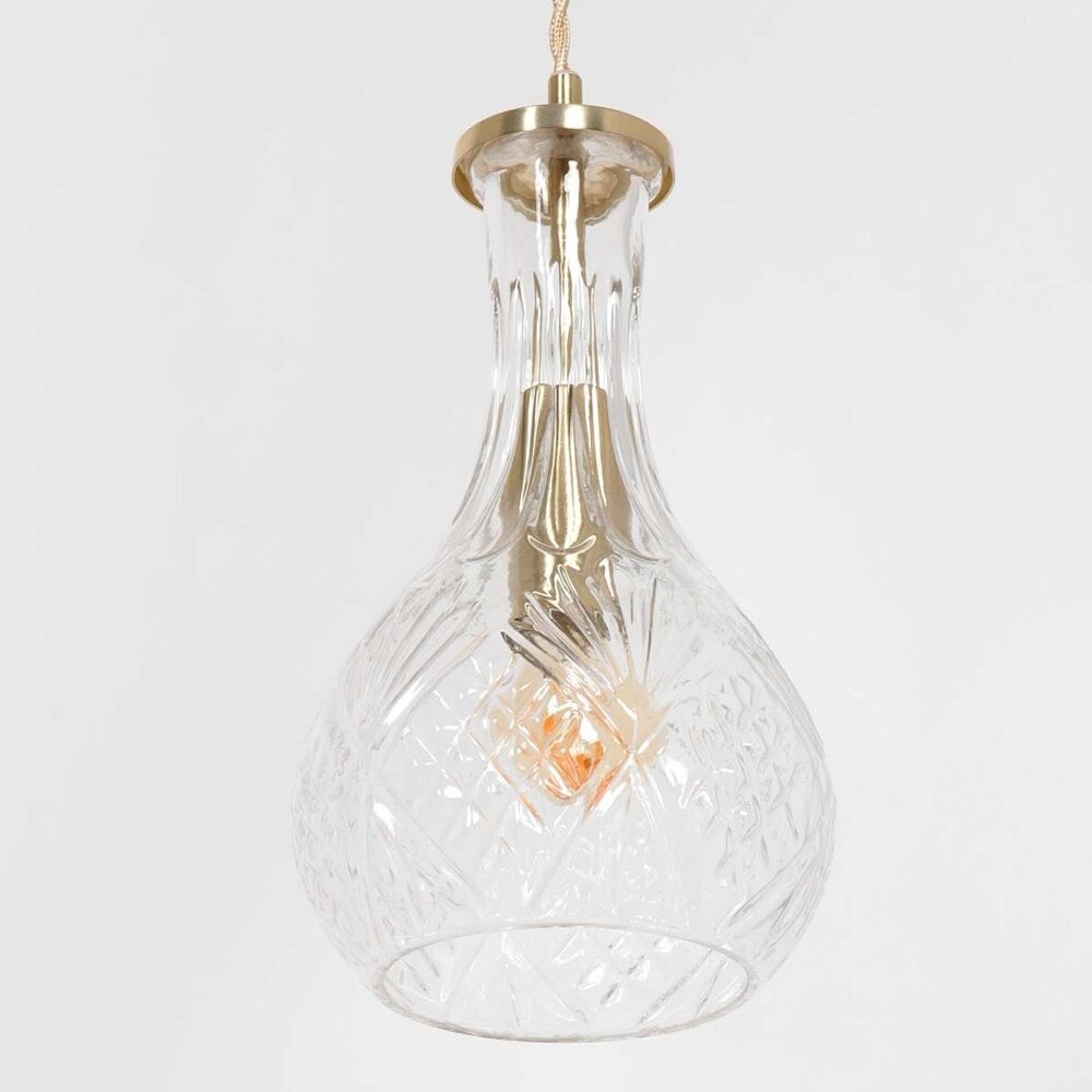 Mexlite Hängeleuchte Grazio Glas Ø 14 cm matt gold Mexlite Hängeleuchte Grazio Glas Ø 14 cm matt gold