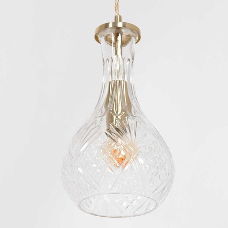 Mexlite Hängeleuchte Grazio Glas Ø 14 cm matt gold Mexlite Hängeleuchte Grazio Glas Ø 14 cm matt gold