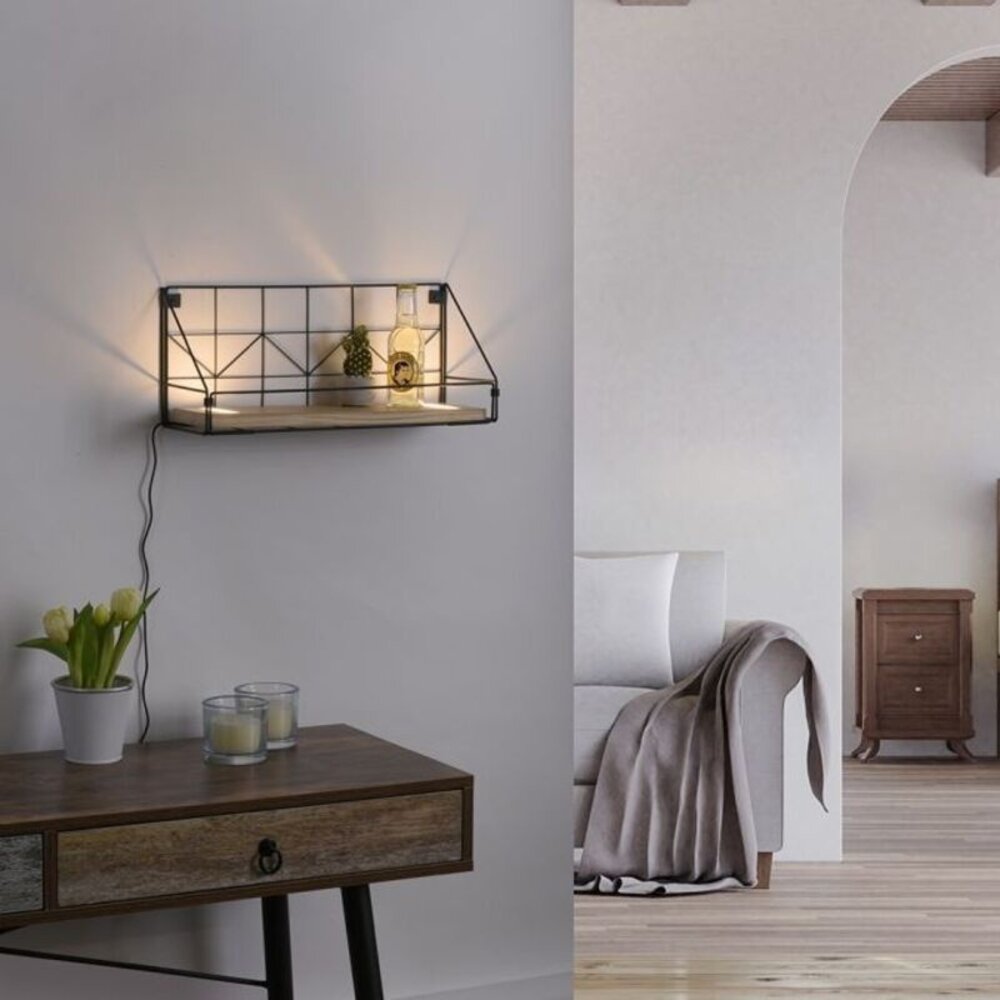 Paul Neuhaus Wandleuchte LED Regal L 45 cm braun schwarz Paul Neuhaus Wandleuchte LED Regal L 45 cm braun schwarz