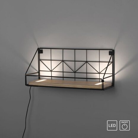 Paul Neuhaus Wandleuchte LED Regal L 45 cm braun schwarz Paul Neuhaus Wandleuchte LED Regal L 45 cm braun schwarz