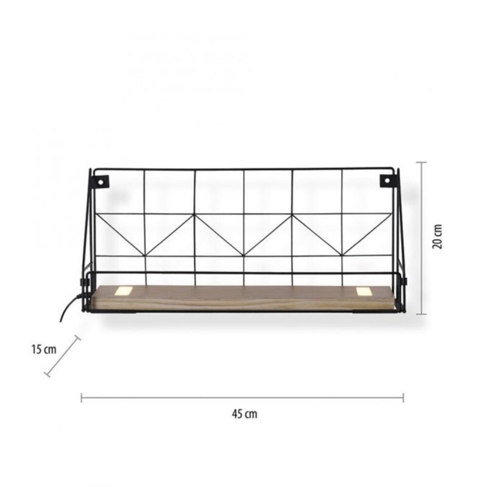 Paul Neuhaus Wandleuchte LED Regal L 45 cm braun schwarz Paul Neuhaus Wandleuchte LED Regal L 45 cm braun schwarz