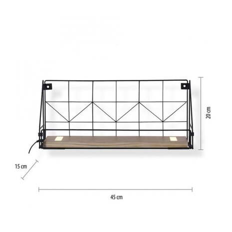 Paul Neuhaus Wandleuchte LED Regal L 45 cm braun schwarz Paul Neuhaus Wandleuchte LED Regal L 45 cm braun schwarz