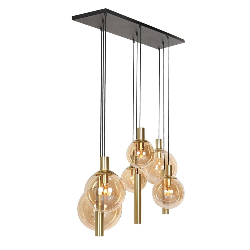 Steinhauer Hängeleuchte bollique L 140 cm B 25 cm 9 Lichter 3799 Messing Steinhauer Hängeleuchte bollique L 140 cm B 25 cm 9 Lichter 3799 Messing
