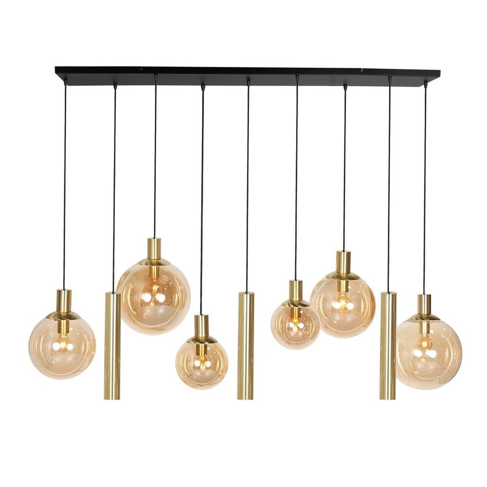 Steinhauer Hängeleuchte bollique L 140 cm B 25 cm 9 Lichter 3799 Messing Steinhauer Hängeleuchte bollique L 140 cm B 25 cm 9 Lichter 3799 Messing