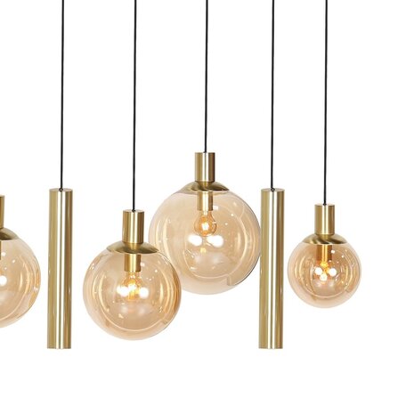 Steinhauer Hängeleuchte bollique L 140 cm B 25 cm 9 Lichter 3799 Messing Steinhauer Hängeleuchte bollique L 140 cm B 25 cm 9 Lichter 3799 Messing