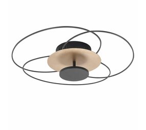 Highlight Deckenleuchte Fiore Ø 52 cm matt gold-schwarz Highlight Deckenleuchte Fiore Ø 52 cm matt gold-schwarz