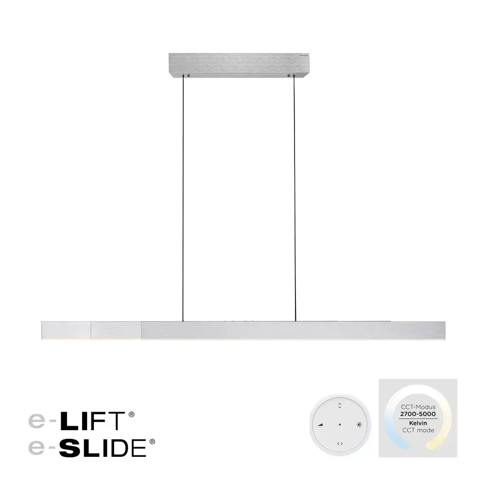 Neuhaus PURE Hängeleuchte e-Lift + e-Slide L 120-200 cm Chrom matt Neuhaus PURE Hängeleuchte e-Lift + e-Slide L 120-200 cm Chrom matt