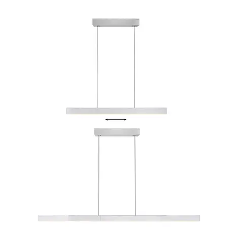 Neuhaus PURE Hängeleuchte e-Lift + e-Slide L 120-200 cm Chrom matt Neuhaus PURE Hängeleuchte e-Lift + e-Slide L 120-200 cm Chrom matt