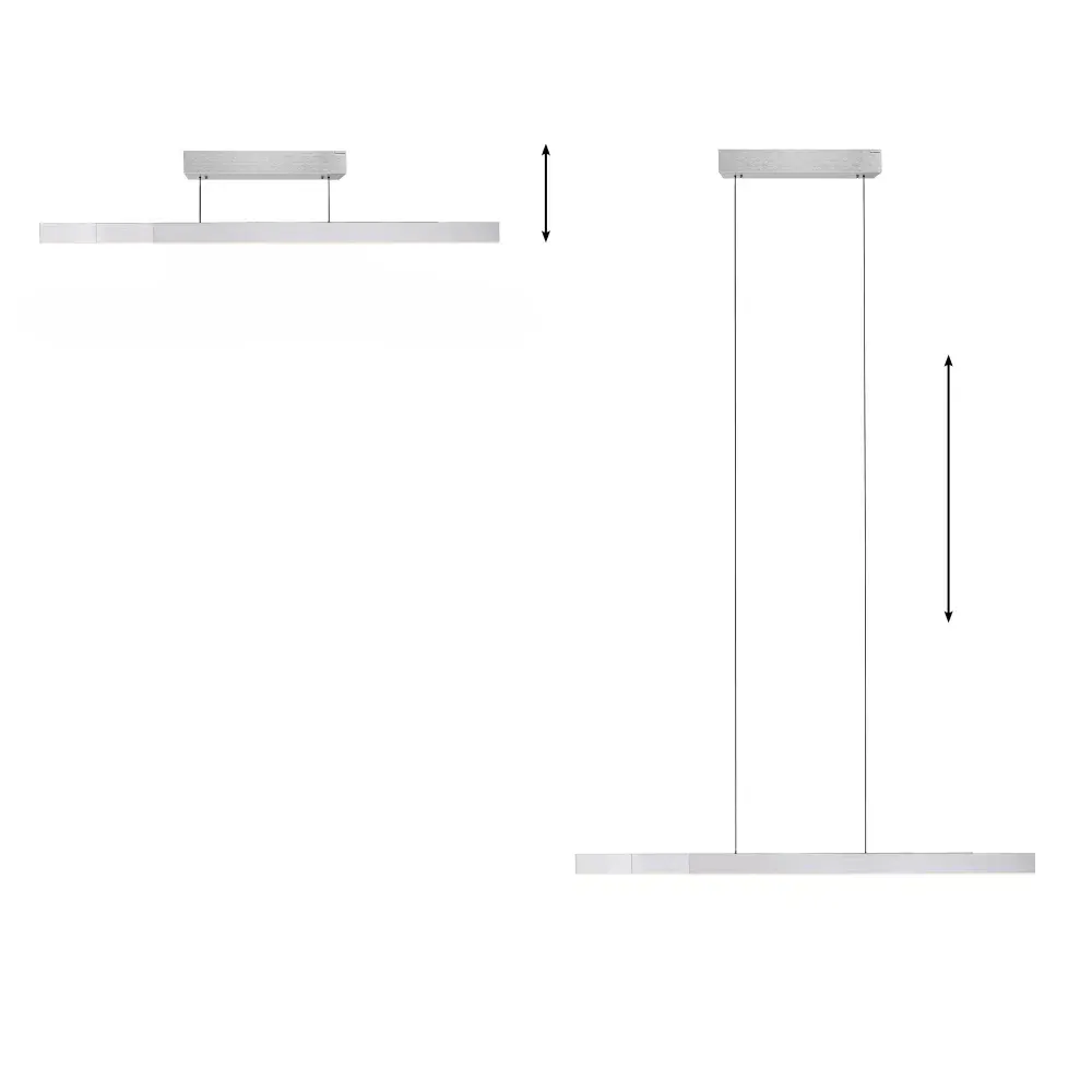 Neuhaus PURE Hängeleuchte e-Lift + e-Slide L 120-200 cm Chrom matt Neuhaus PURE Hängeleuchte e-Lift + e-Slide L 120-200 cm Chrom matt