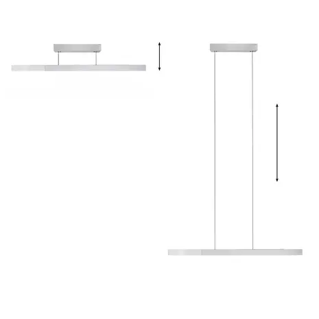 Neuhaus PURE Hängeleuchte e-Lift + e-Slide L 120-200 cm Chrom matt Neuhaus PURE Hängeleuchte e-Lift + e-Slide L 120-200 cm Chrom matt