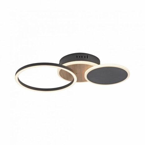 Paul Neuhaus Deckenleuchte Baikal 3-Licht Holz schwarz Paul Neuhaus Deckenleuchte Baikal 3-Licht Holz schwarz