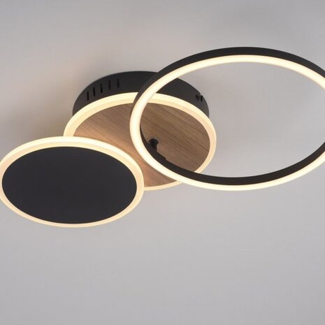 Paul Neuhaus Deckenleuchte Baikal 3-Licht Holz schwarz Paul Neuhaus Deckenleuchte Baikal 3-Licht Holz schwarz