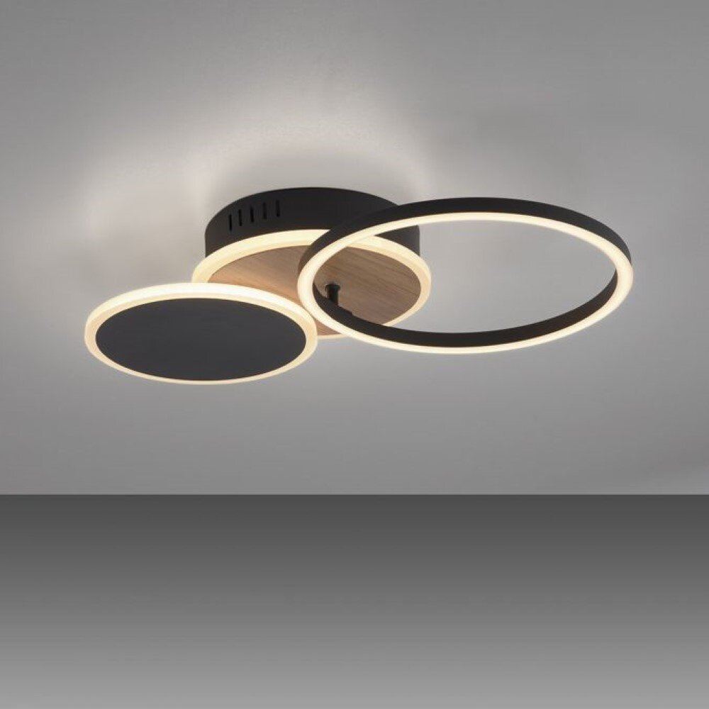 Paul Neuhaus Deckenleuchte Baikal 3-Licht Holz schwarz Paul Neuhaus Deckenleuchte Baikal 3-Licht Holz schwarz